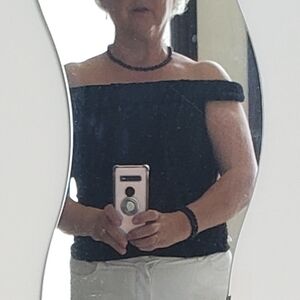 Off-Shoulder Black Top ( Size M)